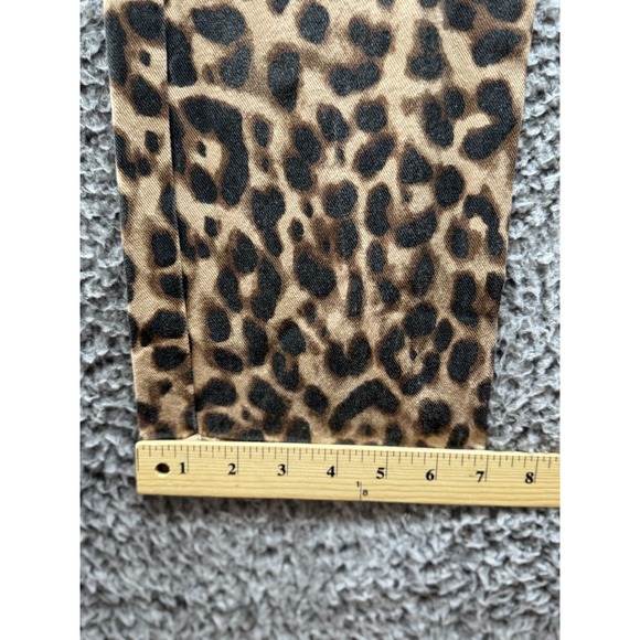 Reformation Women's Animal Print‎ Leopard Marlon Stretch High Crop Pants Size 2 - Picture 9 of 12